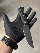 EDC- Inox Tactical (G10 Preto e Espaçador Branco)