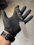 EDC- Tantô Sandvik (G10 Preto e Espaçador Vermelho)