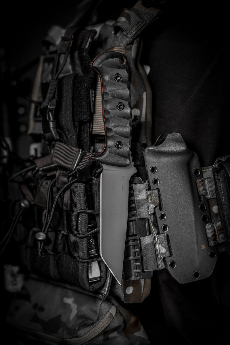 Kzr- Nimbus Tantō Sandvik Tactical (G10 Black & Red)