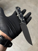 EDC- Inox Tactical (G10 Preto e Espaçador Branco)