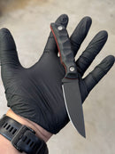 EDC - Mini Sandvik Tactical (G10 Preto e Espaçador Vermelho + Dragon Scale)