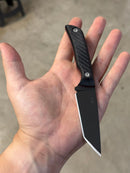 EDC- Mini Tantō Sandvik Tactical (G10 Preto e Espaçador Vermelho)