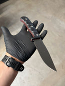 Jagunço Sandvik Tactical (G10 Preto e Espaçador Vermelho)